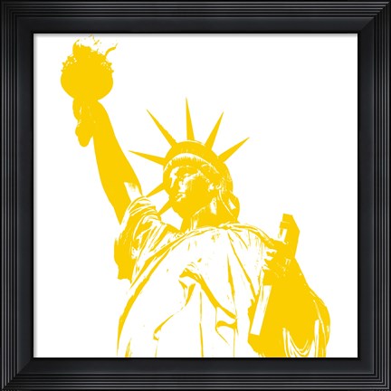Framed Yellow Liberty Print