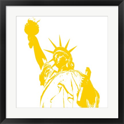 Framed Yellow Liberty Print