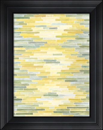 Framed Green &amp; Yellow Reflection II Print