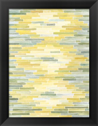 Framed Green &amp; Yellow Reflection II Print