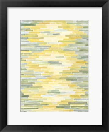 Framed Green &amp; Yellow Reflection II Print