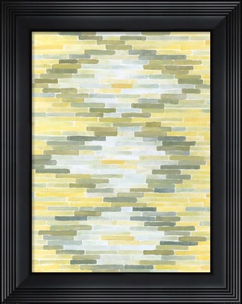 Framed Green &amp; Yellow Reflection I Print