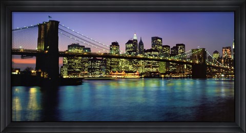 Framed Brooklyn Bridge, New York Print
