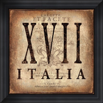 Framed Italia Print