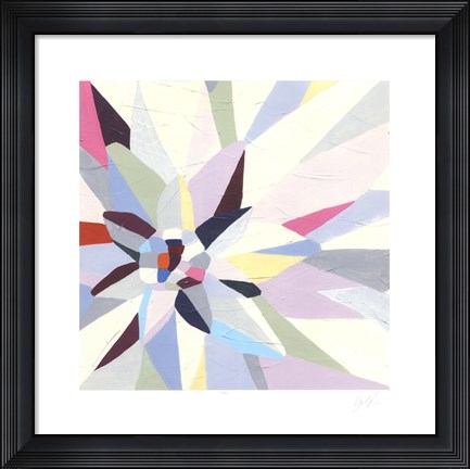 Framed Geometric Dahlia I Print
