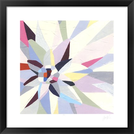 Framed Geometric Dahlia I Print