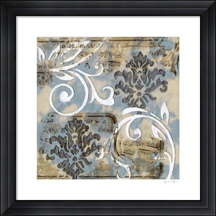 Framed Notes &amp; Scrolls II Print