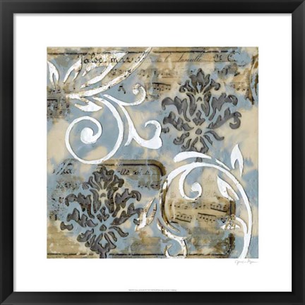 Framed Notes &amp; Scrolls II Print