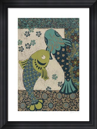 Framed Koi Ornament II Print