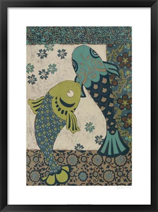Framed Koi Ornament II Print