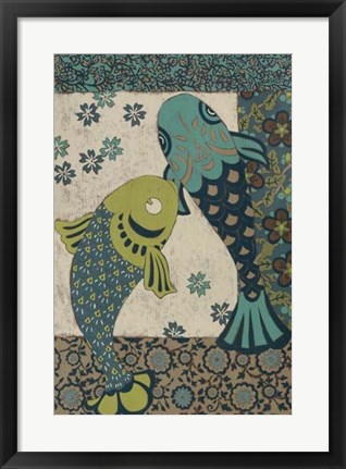 Framed Koi Ornament II Print