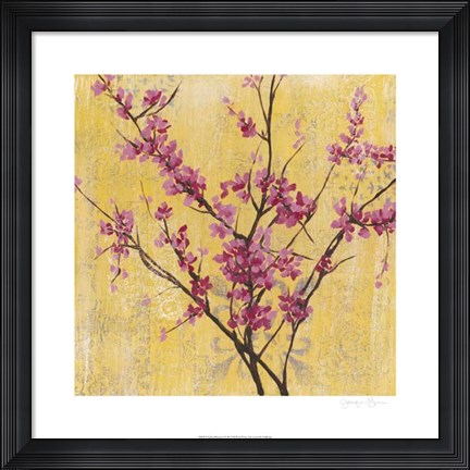 Framed Fuchsia Blossoms I Print