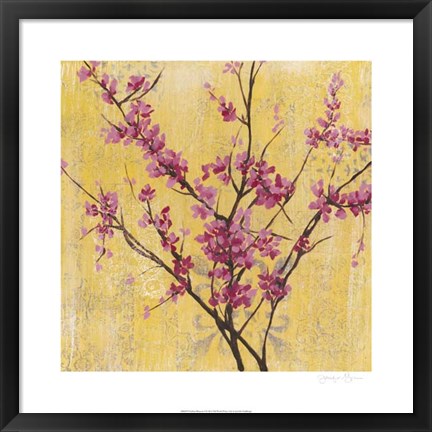 Framed Fuchsia Blossoms I Print