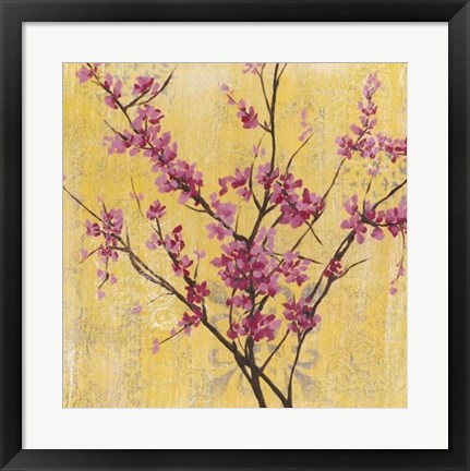 Framed Fuchsia Blossoms I Print