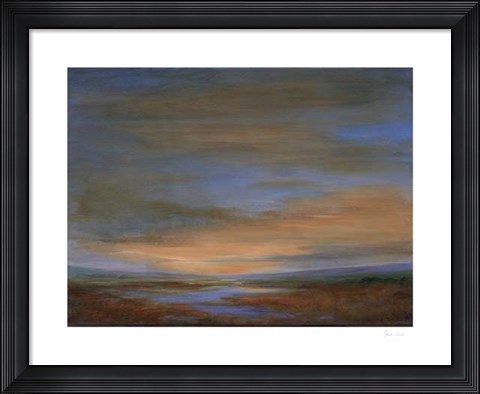 Framed Wetlands Sunset Print