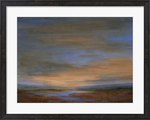 Framed Wetlands Sunset Print