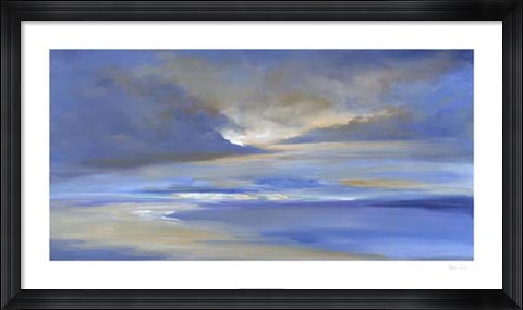 Framed Surfer&#39;s Beach Sky Print