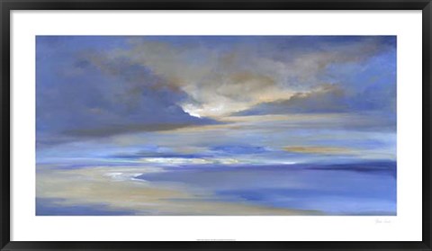 Framed Surfer&#39;s Beach Sky Print