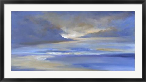 Framed Surfer&#39;s Beach Sky Print