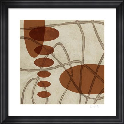 Framed Earthen Ovals I Print