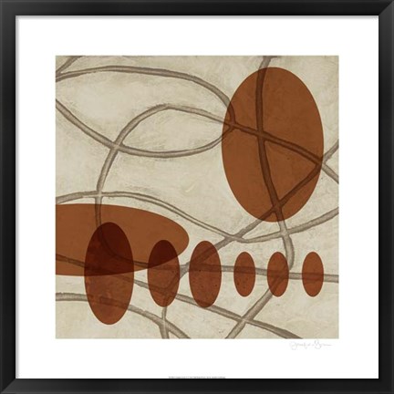 Framed Earthen Ovals II Print