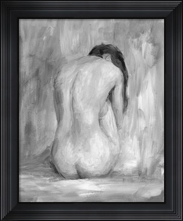 Framed Figure in Black &amp; White II Print