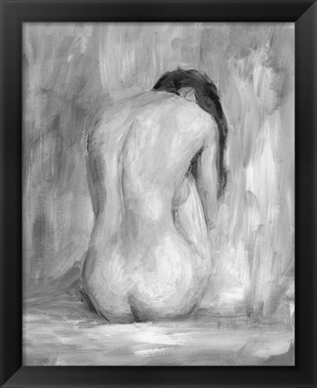 Framed Figure in Black &amp; White II Print