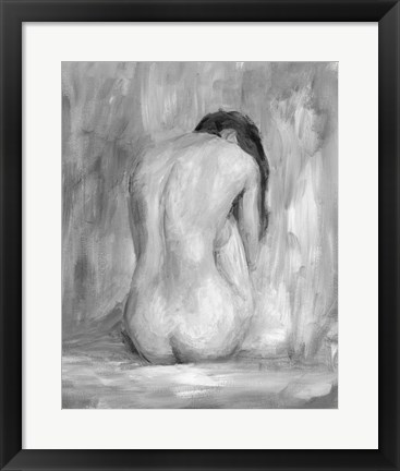 Framed Figure in Black &amp; White II Print