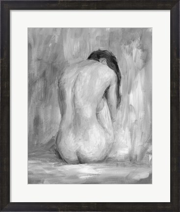Framed Figure in Black &amp; White II Print
