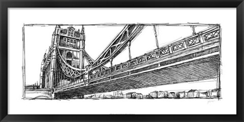 Framed Study of London Print