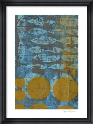 Framed Textured Circles II Print