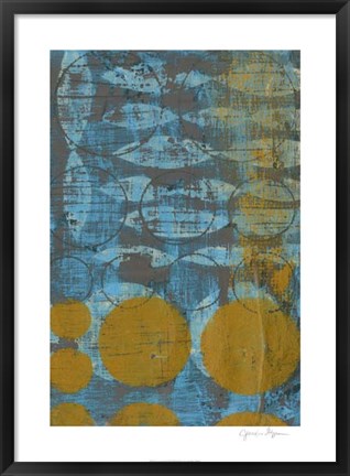 Framed Textured Circles II Print