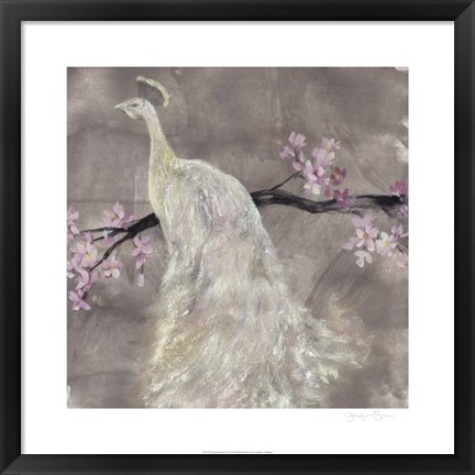 Framed Peacock Serenity II Print