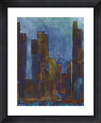 Framed Urban Dusk I Print