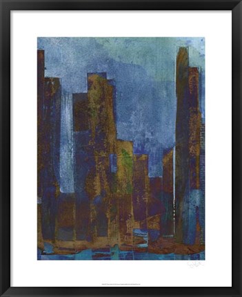 Framed Urban Dusk I Print