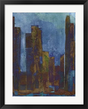 Framed Urban Dusk I Print