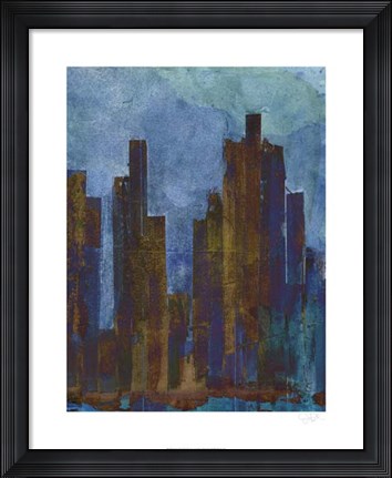 Framed Urban Dusk II Print