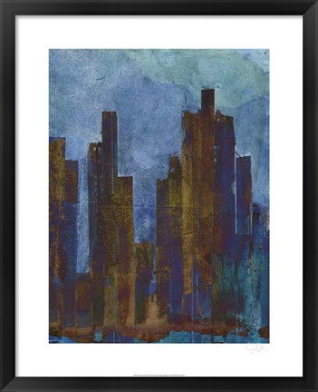 Framed Urban Dusk II Print