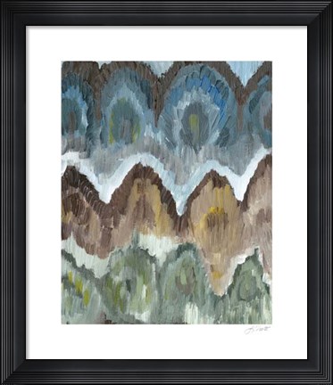 Framed Flame Stitch Pattern I Print
