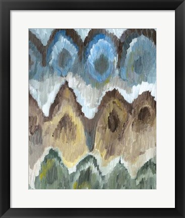 Framed Flame Stitch Pattern II Print