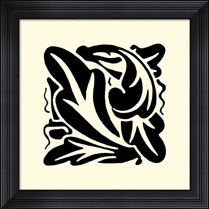 Framed B&amp;W Graphic Beauty II Print