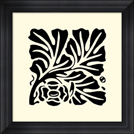 Framed B&amp;W Graphic Beauty III Print