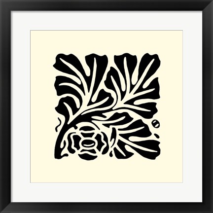 Framed B&amp;W Graphic Beauty III Print