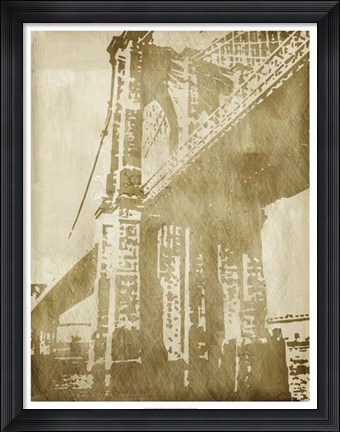 Framed Non-Embellished Bridge Etching I Print