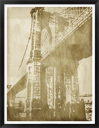 Framed Non-Embellished Bridge Etching I Print