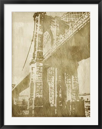 Framed Non-Embellished Bridge Etching I Print