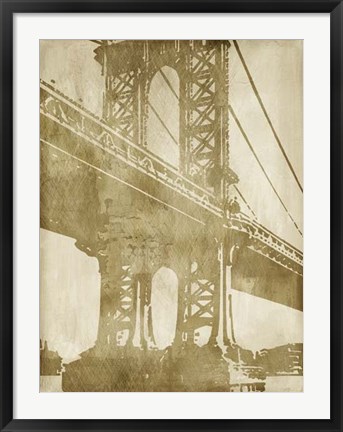 Framed Non-Embellished Bridge Etching II Print