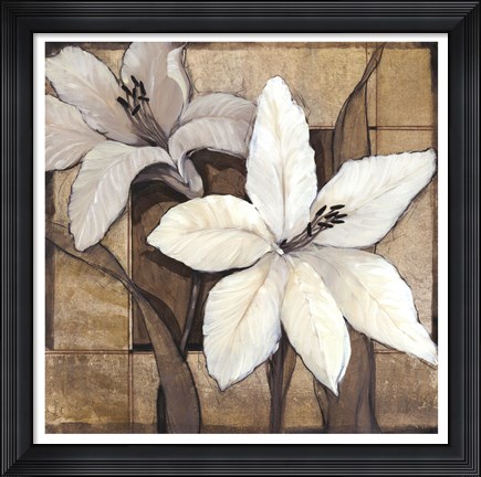 Framed Non-Embellished Lilies I Print