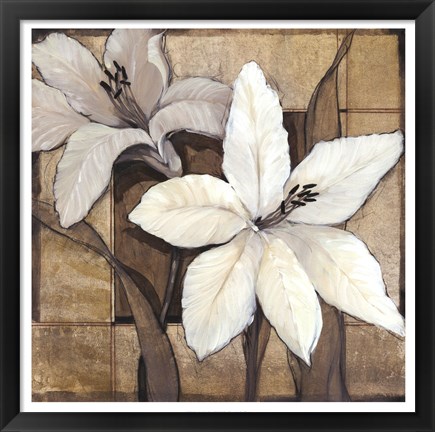 Framed Non-Embellished Lilies I Print