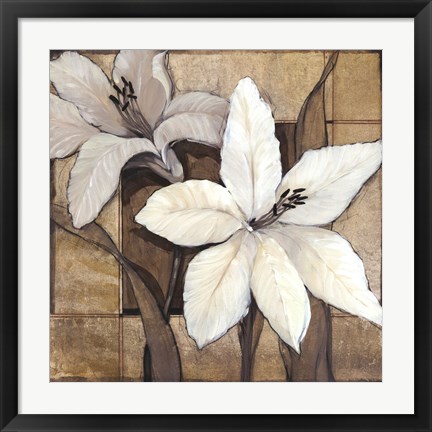 Framed Non-Embellished Lilies I Print